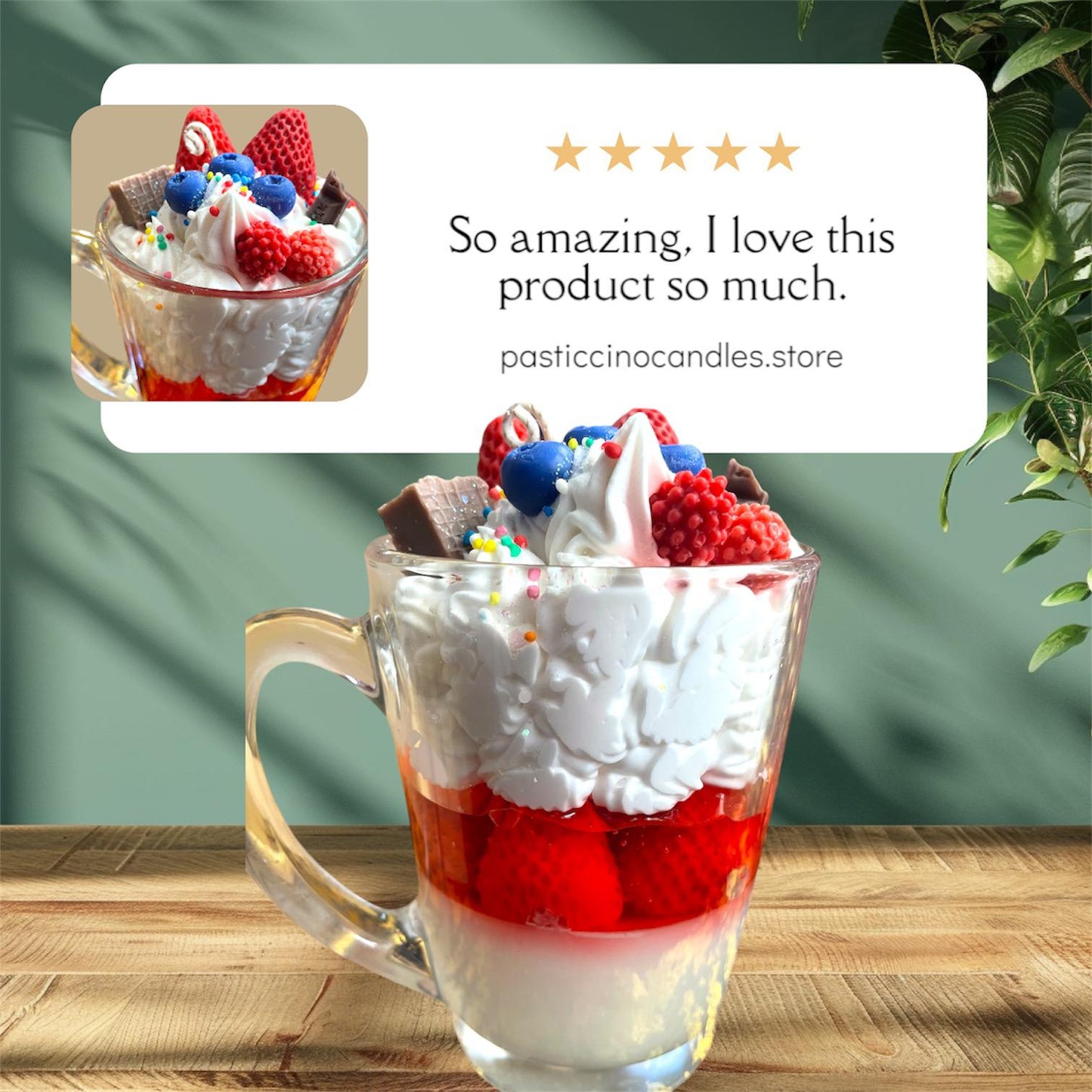 Strawberry Mug Dessert Candles 🕯️: Scented Art 🎨