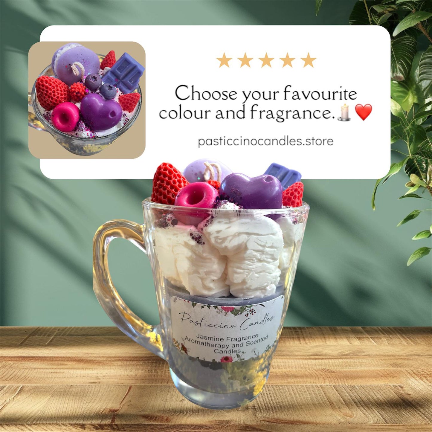 Strawberry Mug Dessert Candles 🕯️: Scented Art 🎨