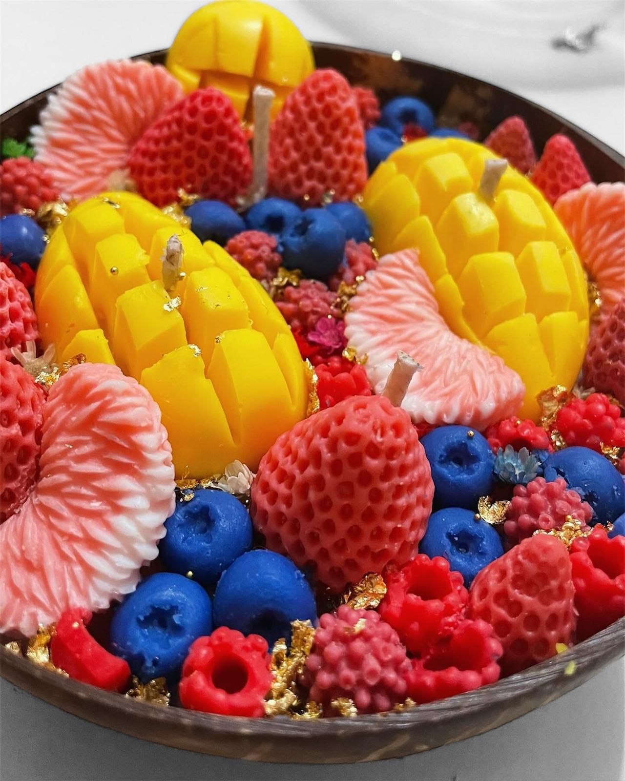 🍑 Fruit Salad Bowl Candle | Pasticcino Candles