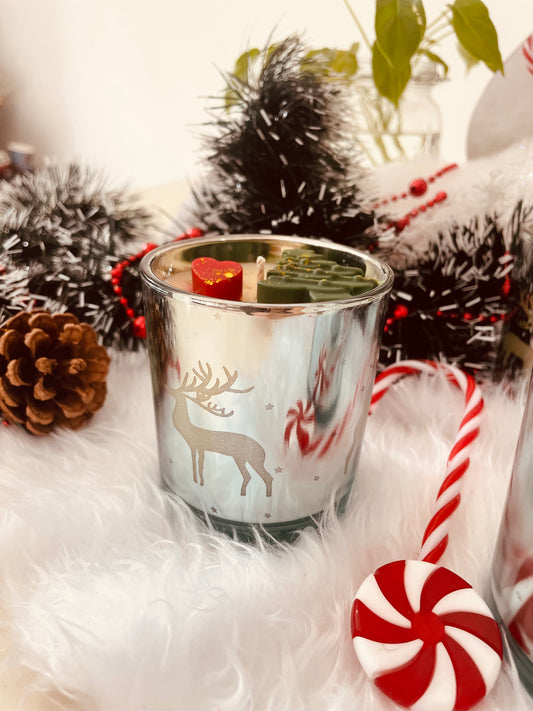 Christmas Reindeer Glass🎄❤️